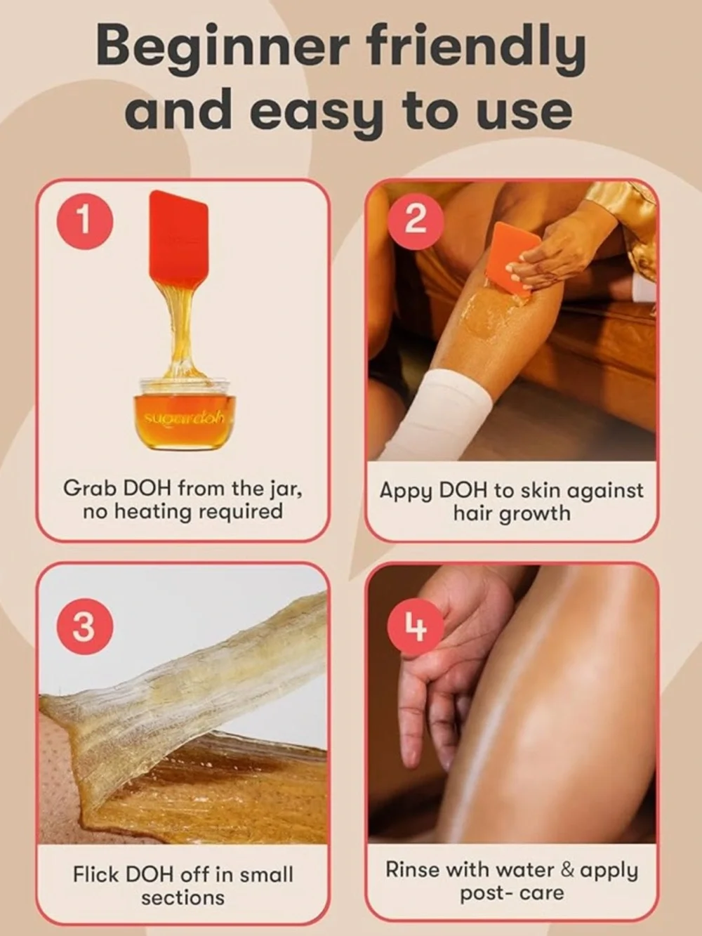 Sugardoh Natural Sugaring Kit | NIB | Hair Removal Wax | Summer Organic Washable